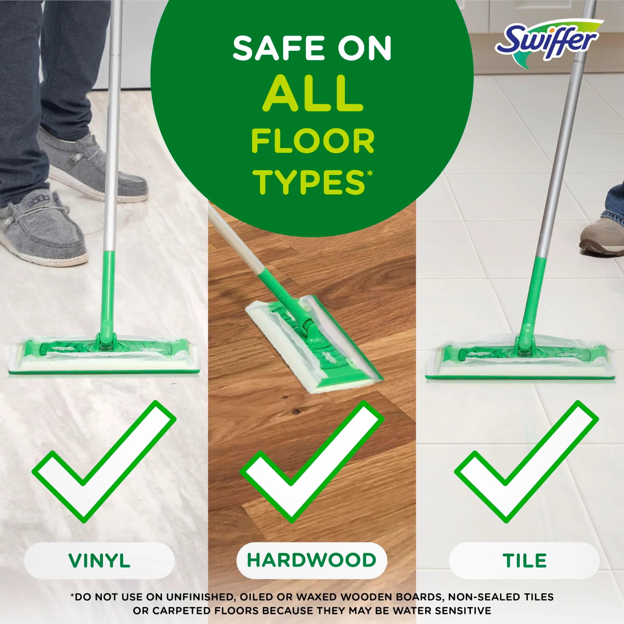 Swiffer Sweeper Wet Mopping Cloths with Gain Original Scent, 72 Count (3 Packs of 24) | Multi-Surface Floor Cleaner - view 3