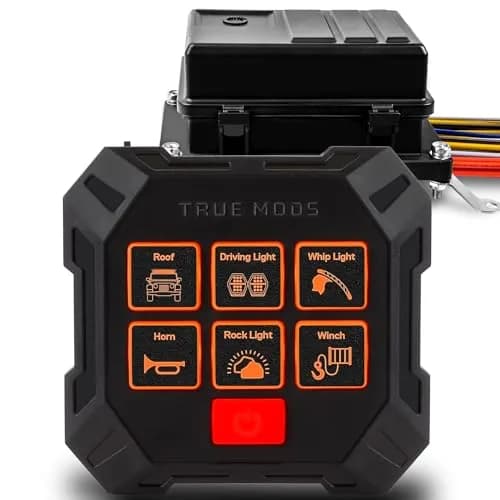 True MODS 12V Wireless Switch Panel Controller with 6 Gang Relay Box | Programmable On/Off & Momentary Functions thumbnail 1