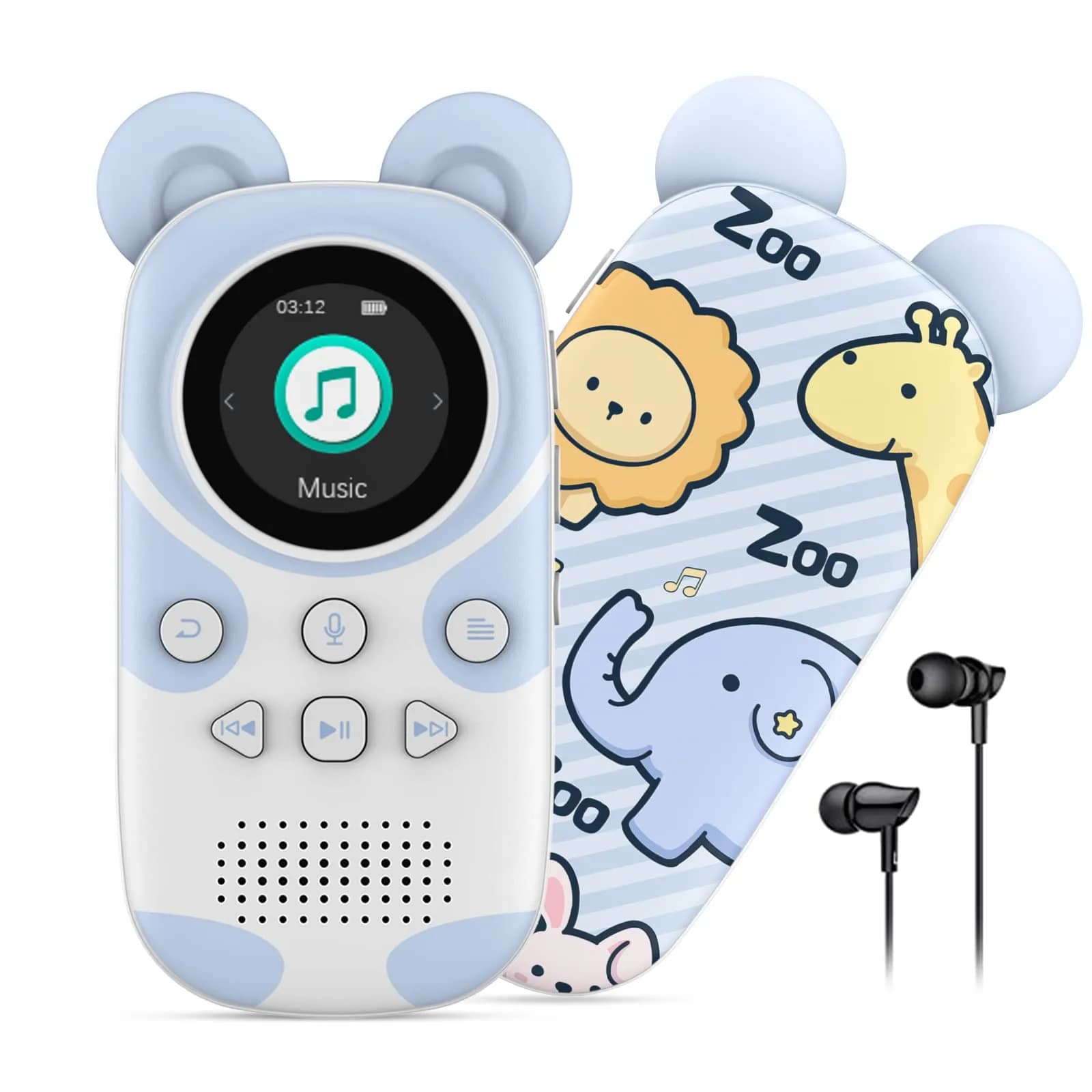 RUIZU Bluetooth MP3 Player for Kids, 64GB Cute Panda Design with Speaker | Volume Limit & 100-Hour Battery - main product image