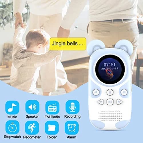 RUIZU Bluetooth MP3 Player for Kids, 64GB Cute Panda Design with Speaker | Volume Limit & 100-Hour Battery thumbnail 7