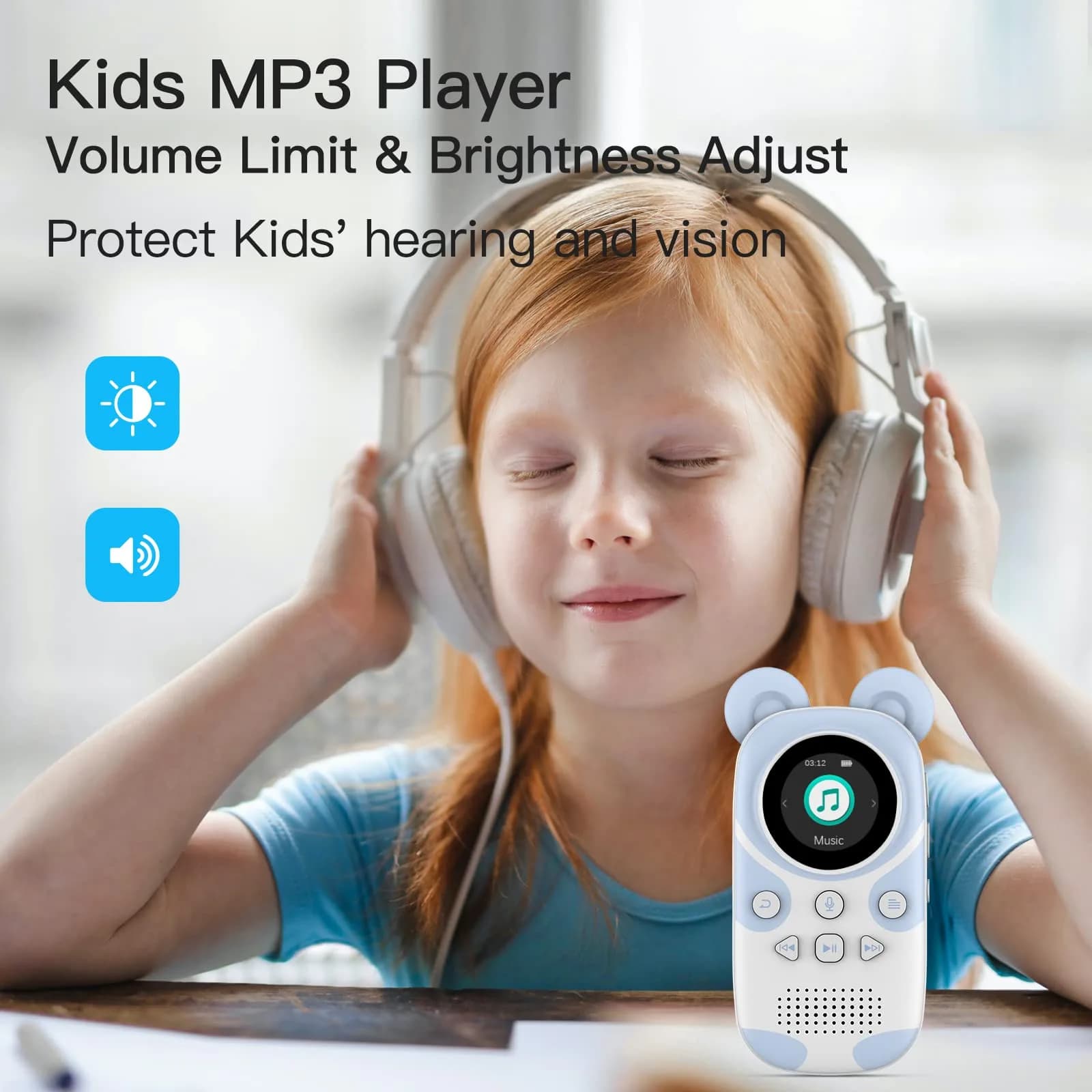 RUIZU Bluetooth MP3 Player for Kids, 64GB Cute Panda Design with Speaker | Volume Limit & 100-Hour Battery - view 2
