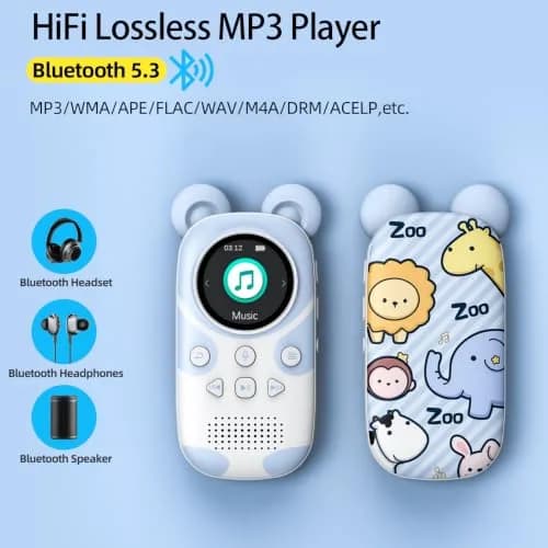 RUIZU Bluetooth MP3 Player for Kids, 64GB Cute Panda Design with Speaker | Volume Limit & 100-Hour Battery thumbnail 3