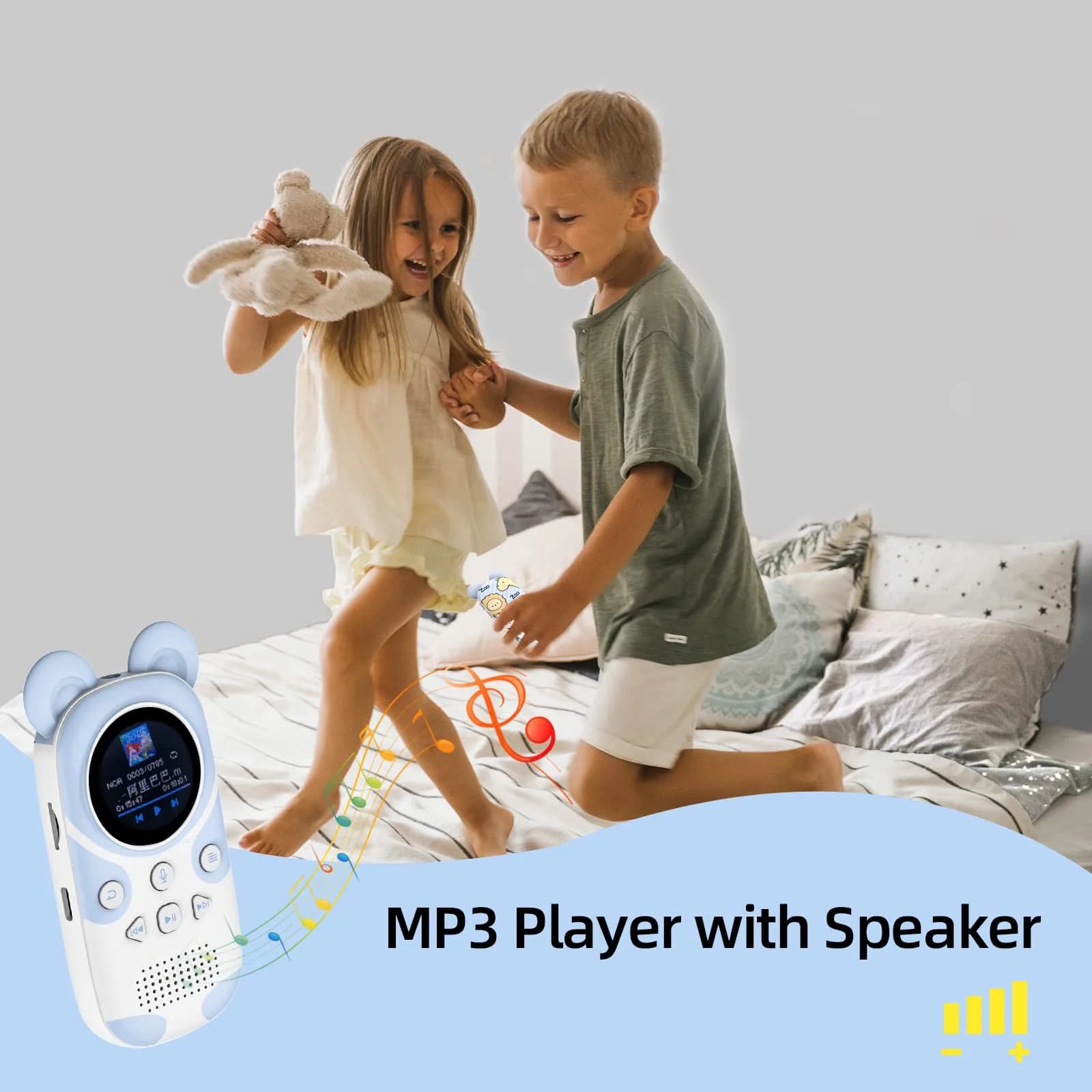 RUIZU Bluetooth MP3 Player for Kids, 64GB Cute Panda Design with Speaker | Volume Limit & 100-Hour Battery - view 4