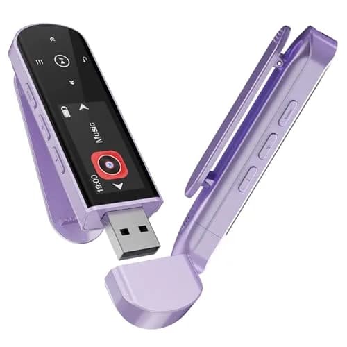 RUIZU 64GB USB MP3 Player with Bluetooth 5.3 & Clip | HiFi Sound, FM Radio, Voice Recorder, 20H Battery thumbnail 1