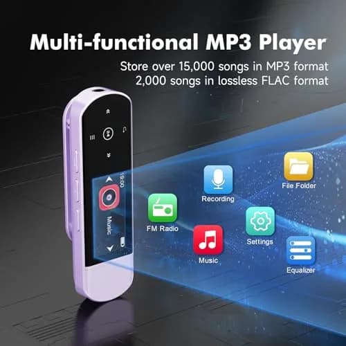 RUIZU 64GB USB MP3 Player with Bluetooth 5.3 & Clip | HiFi Sound, FM Radio, Voice Recorder, 20H Battery thumbnail 8