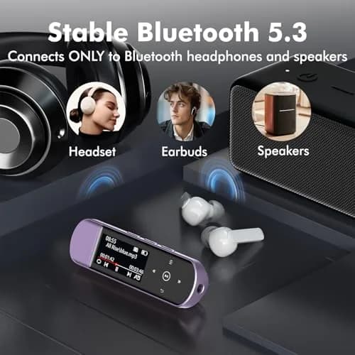 RUIZU 64GB USB MP3 Player with Bluetooth 5.3 & Clip | HiFi Sound, FM Radio, Voice Recorder, 20H Battery thumbnail 2
