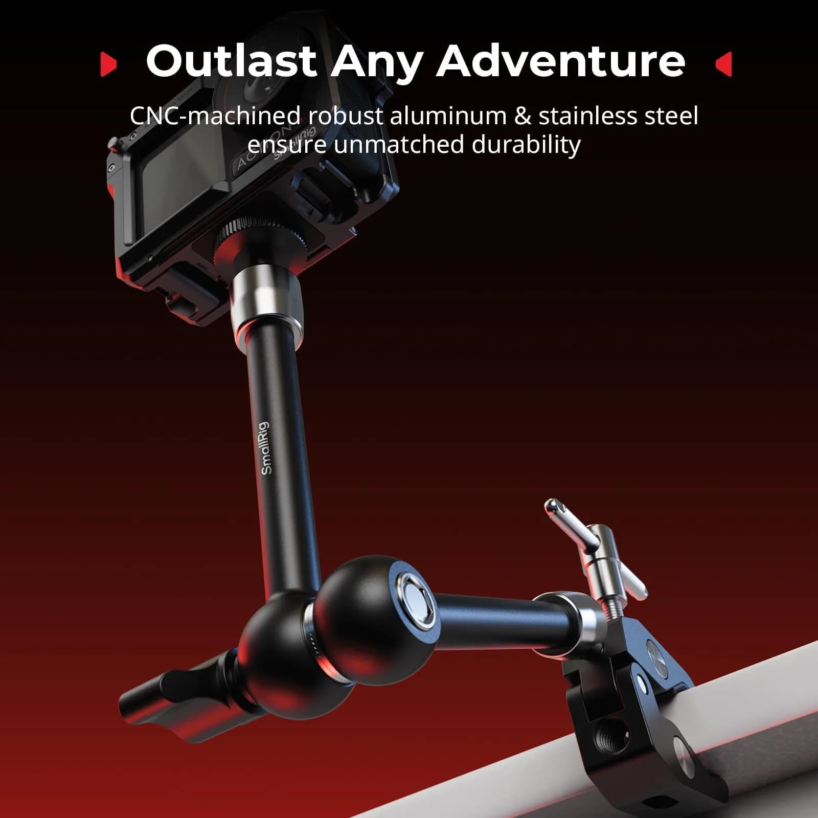 SMALLRIG Magic Arm with Super Clamp for Action Cameras, 18.8cm (7.4in) | Mounts Monitors, Lights, Cameras - view 6