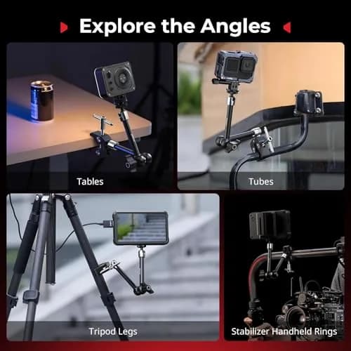 SMALLRIG Magic Arm with Super Clamp for Action Cameras, 18.8cm (7.4in) | Mounts Monitors, Lights, Cameras thumbnail 7