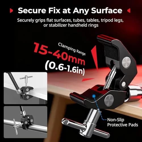 SMALLRIG Magic Arm with Super Clamp for Action Cameras, 18.8cm (7.4in) | Mounts Monitors, Lights, Cameras thumbnail 3