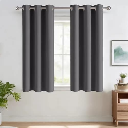 RYB HOME Blackout Curtains for RV Camper Kitchen 45 Inches Length | Thermal Insulated, Room Darkening, Privacy Drapes thumbnail 1