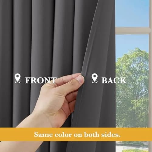 RYB HOME Blackout Curtains for RV Camper Kitchen 45 Inches Length | Thermal Insulated, Room Darkening, Privacy Drapes thumbnail 5