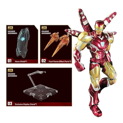 BLOKEES Champion Class Marvel Infinity Saga Iron Man 149-Piece Model Kit | LED Light-Up Articulated Action Figure for Ages 14+ thumbnail 2