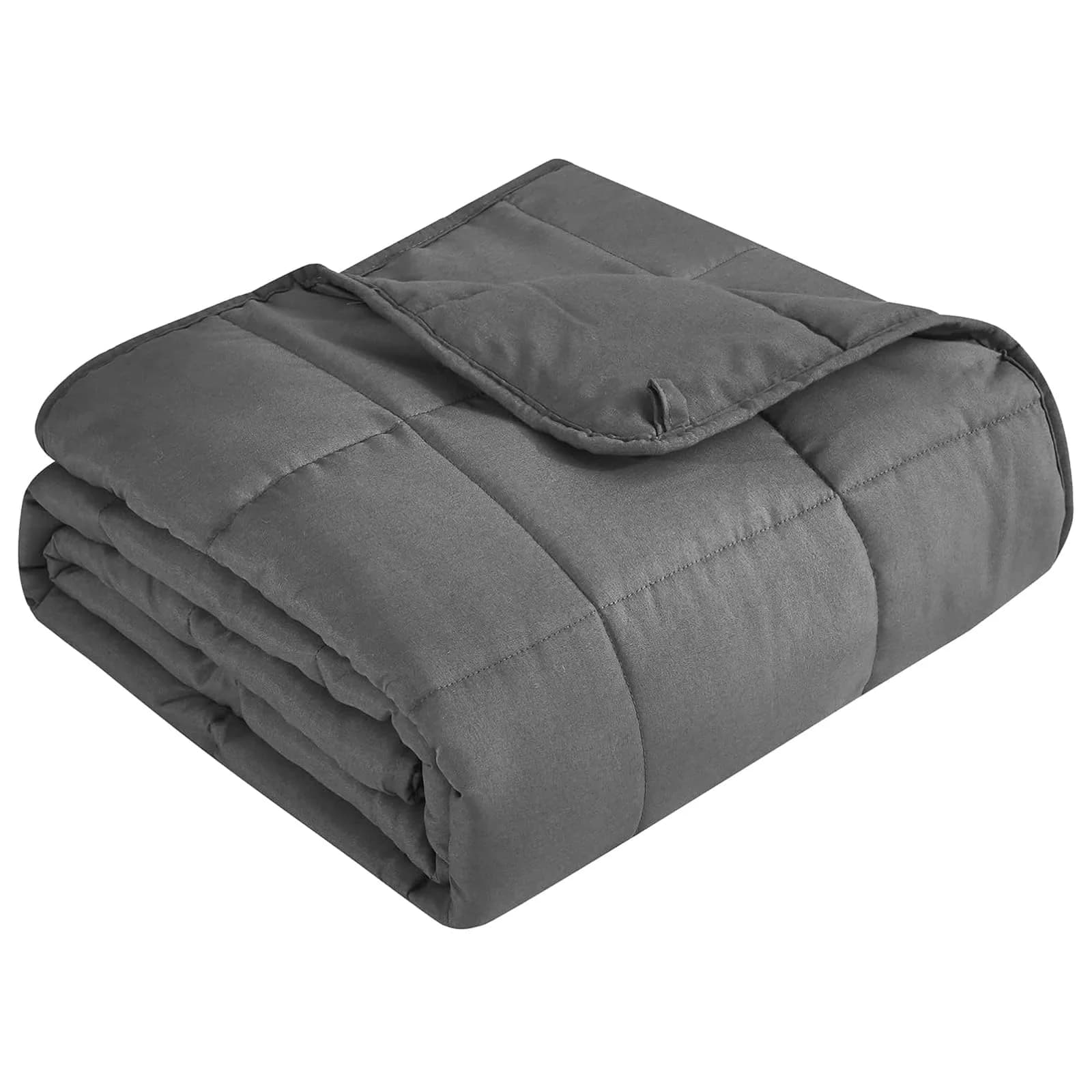 LiyLou Weighted Blanket for Adults 15 lbs 48"×72" Grey | Breathable All-Season Heavy Blanket for 140-160lbs — Grey