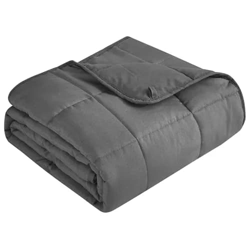 LiyLou Weighted Blanket for Adults 15 lbs 48"×72" Grey | Breathable All-Season Heavy Blanket for 140-160lbs thumbnail 1