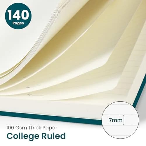 Taja Lined Spiral Journal Notebook A5 (14.5cm x 20cm) | College Ruled Hardcover for Work & Note Taking thumbnail 2