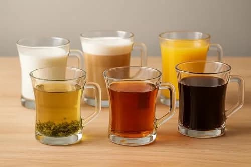 yersiz Glass Coffee Mugs Set of 6 | Durable Drinkware with Thick Base for Hot & Cold Beverages thumbnail 5
