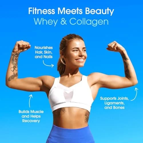 Fit & Lean Clear Protein Powder with Whey Isolate & Collagen, Grass Fed, 0g Sugar, Blue Raspberry, 20 Servings thumbnail 5
