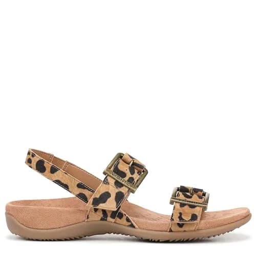 Vionic Women's Reese Sandal Tan Leopard Suede 8 M US | Arch Support & Comfort thumbnail 6