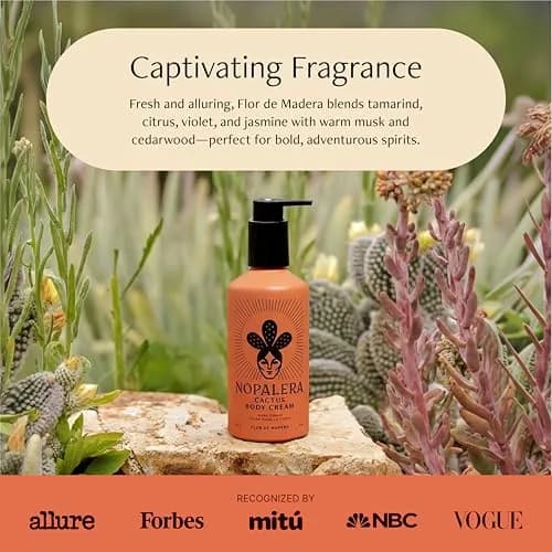 Nopalera Cactus Body Cream | Prickly Pear | Flor De Madera | 8oz | Deep Hydration & Nourishment thumbnail 8