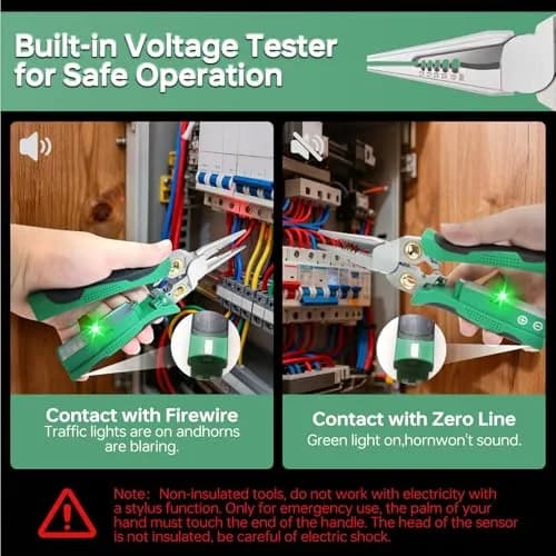 Laukowind 8 in 1 Wire Stripper with Voltage Tester | Multi-Function Electrician Tool for Safe & Efficient Wiring thumbnail 4