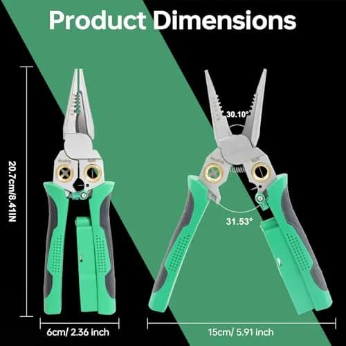 Laukowind 8 in 1 Wire Stripper with Voltage Tester | Multi-Function Electrician Tool for Safe & Efficient Wiring thumbnail 8