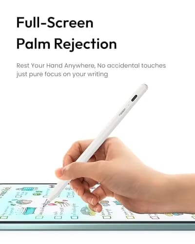 Metapen Pencil Air8 Pro Stylus for iPad 2018-2026, 10g Ultra-Light, 20H Battery, USB-C Fast Charge, Palm Rejection, Ivory thumbnail 4