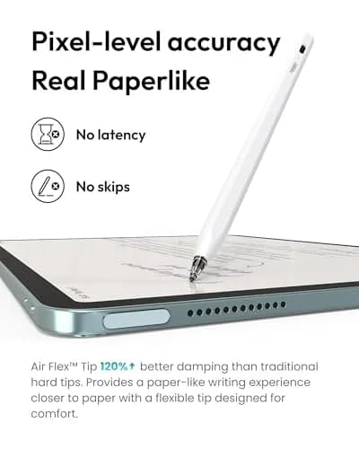 Metapen Pencil Air8 Pro Stylus for iPad 2018-2026, 10g Ultra-Light, 20H Battery, USB-C Fast Charge, Palm Rejection, Ivory thumbnail 6