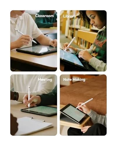 Metapen Pencil Air8 Pro Stylus for iPad 2018-2026, 10g Ultra-Light, 20H Battery, USB-C Fast Charge, Palm Rejection, Ivory thumbnail 8