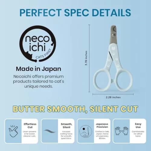 猫壱 Purrcision Stainless Steel Cat Nail Clipper | Made in Japan, Mint thumbnail 2