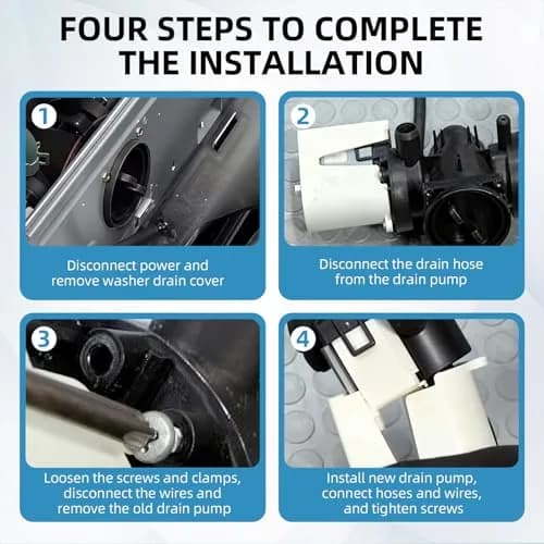 OYIMNB Washer Drain Pump Motor Replacement for LG & Kenmore | OEM 4681EA2001T, 120V, High-Flow 45 L/min thumbnail 6