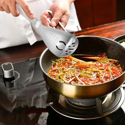 MEIYUSHENG 5 in 1 Multifunction Cooking Spoon | Stainless Steel Egg Slotted Spoon in India thumbnail 5
