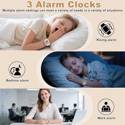 Edillas Digital Watch for Men & Women | Fitness & Sleep Tracker with EL Backlight, No App Needed, Sport Watch, Step Counter, Timer, Vibration Alarm, Calorie & Distance thumbnail 4