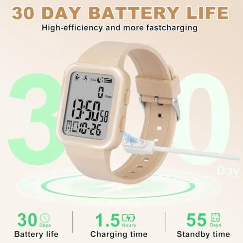 Edillas Digital Watch for Men & Women | Fitness & Sleep Tracker with EL Backlight, No App Needed, Sport Watch, Step Counter, Timer, Vibration Alarm, Calorie & Distance thumbnail 5