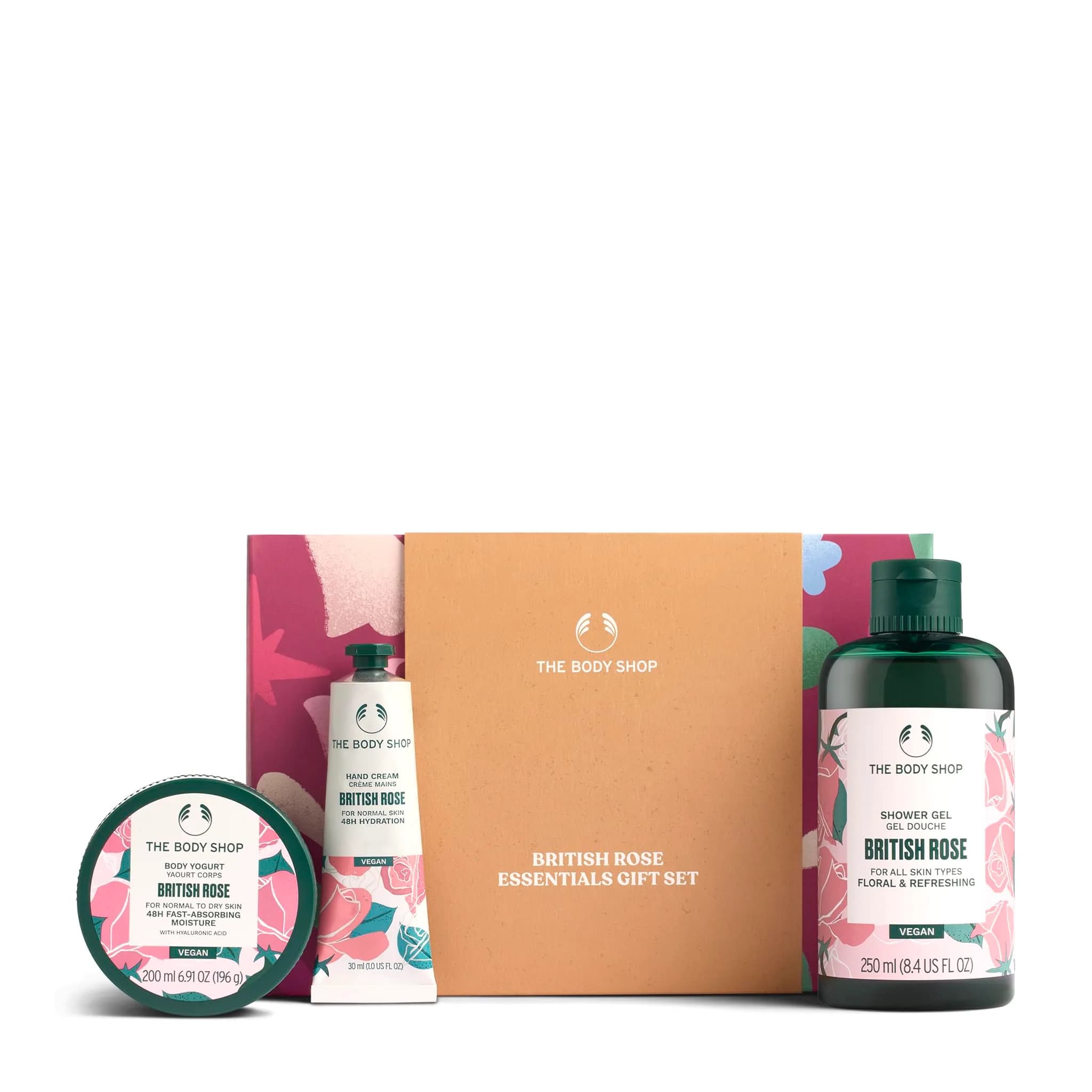 The Body Shop British Rose Gift Set | 3-Piece Scented Body Care Routine for All Skin Types