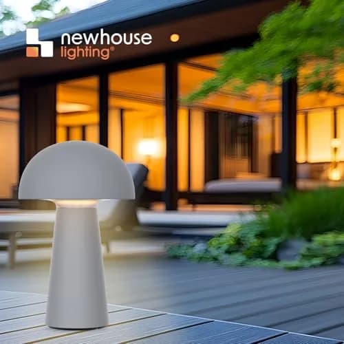 Newhouse Lighting Capri Fog Gray 2700K Dimmable Cordless USB-C Table Lamp | Cozy Home Decor thumbnail 6