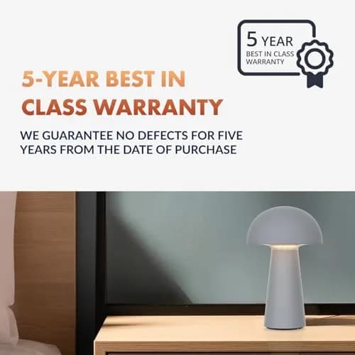 Newhouse Lighting Capri Fog Gray 2700K Dimmable Cordless USB-C Table Lamp | Cozy Home Decor thumbnail 3