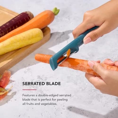 KitchenAid Vegetable Peeler 7.9-Inch | Serrated Double-Edge Blade for Fruits & Vegetables thumbnail 3