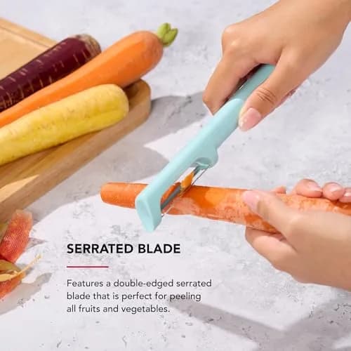 KitchenAid Vegetable Peeler 7.9-Inch Serrated Blade | Ergonomic & Durable Kitchen Tool thumbnail 3