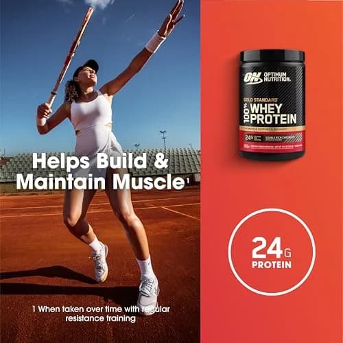 Optimum Nutrition Gold Standard 100% Whey Protein Powder Double Rich Chocolate 204g (0.68lb) | Banned Substance Tested thumbnail 5