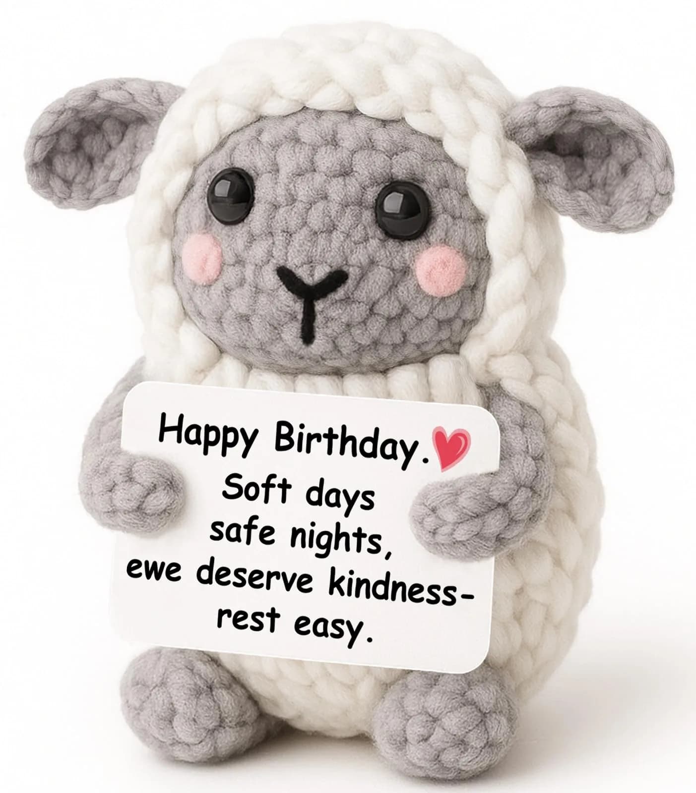 WEYON Mini Crochet Sheep Plush Toy | Handmade 10cm Cozy Calm Desk Decor - main product image