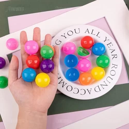 AUEAR Colorful Small Round Capsules 1.1 Inch Vending Machine Containers (100 Pack) thumbnail 4
