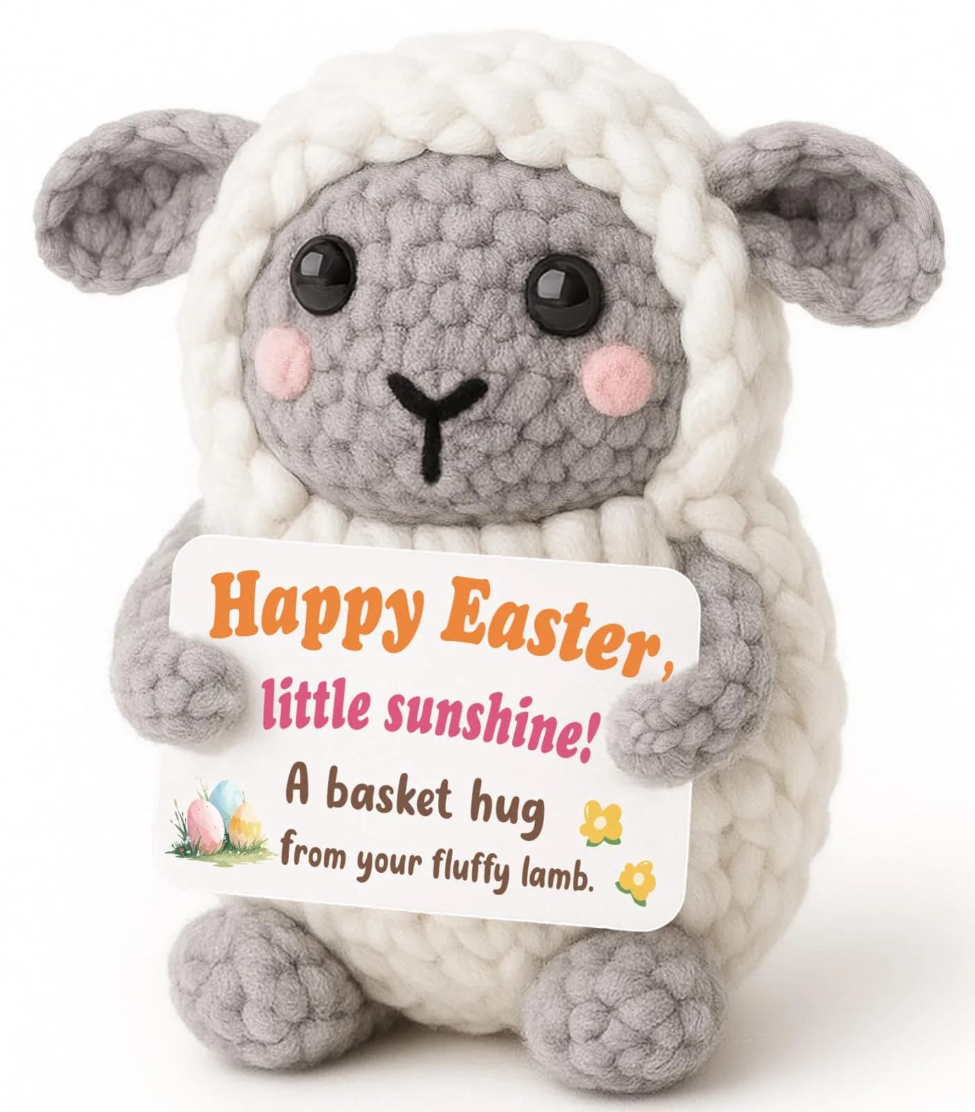 WEYON Crochet Lamb Stuffed Animal Plush Toy | Easter Basket Stuffers for Teens Kids - main product image