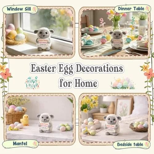 WEYON Crochet Lamb Stuffed Animal 7.62cm (3 inches) | Handmade Easter Gift for Kids & Teens thumbnail 7