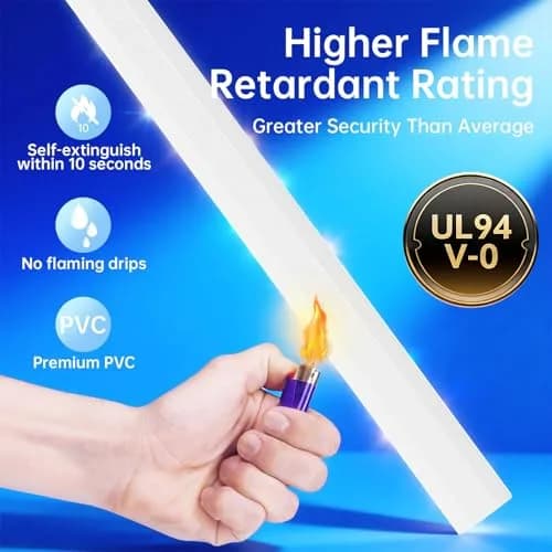 Delamu Cord Hider 236in (600cm) White | UL94 V-0 Rated Cable Management for 3-4 Wires on Wall thumbnail 7