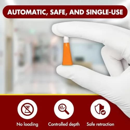 Advocate Safety Lancets 28G 1.8mm | Sterile, Retractable Needle, Single-Use, 100 Count thumbnail 6