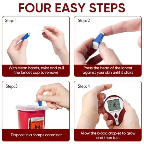 Advocate Safety Lancets 23G 2.2mm | Retractable Needle, Sterile, 100 Count thumbnail 3