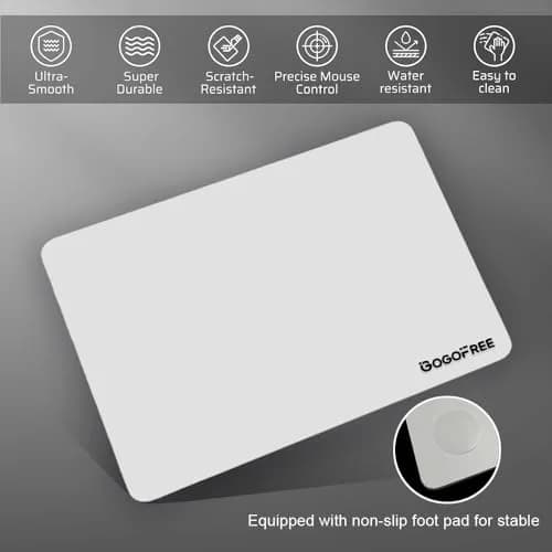 WIYIXI Glass Gaming Mouse Pad 15.7'' x 11.8'' | Ultra-Smooth Micro-Etched Surface for Top Speed & Control thumbnail 4