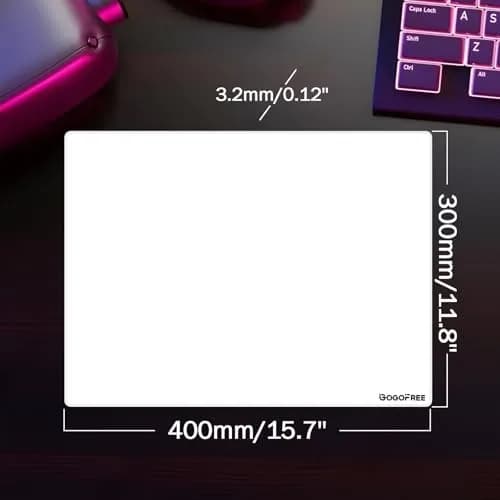 WIYIXI Glass Gaming Mouse Pad 15.7'' x 11.8'' | Ultra-Smooth Micro-Etched Surface for Top Speed & Control thumbnail 3