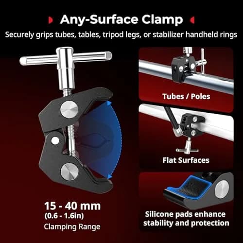 SmallRig Magnetic Magic Arm Clamp with Crab Clamp, 11" (27.7cm) | Mounts Phones, Cameras, Lights thumbnail 4