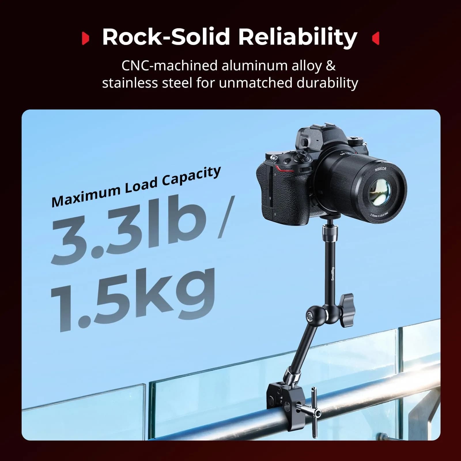 SmallRig Magnetic Magic Arm Clamp with Crab Clamp, 11" (27.7cm) | Mounts Phones, Cameras, Lights - view 5